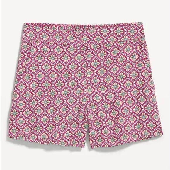 Old Navy High - Rise Playa Purple Geometric Patterned Shorts - Size XS - Picture 2 of 7